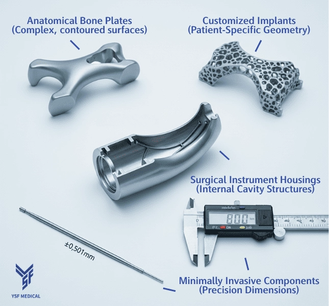 Figure 3: Examples of Orthopedic Medical Device Applications Using CNC Milling