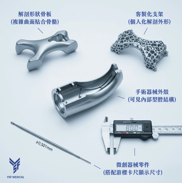 圖3:CNC銑床加工的骨科醫材應用範例