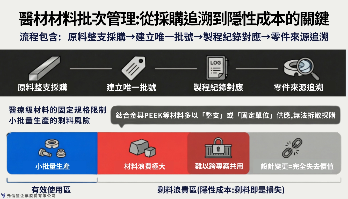 醫材材料批次管理:從採購追溯到隱性成本的關鍵示意圖