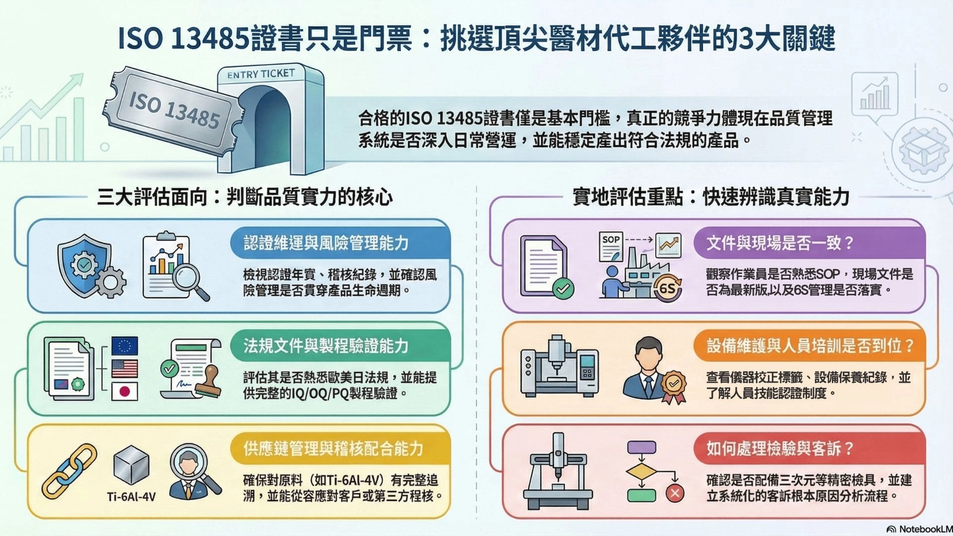ISO 13485證書只是門票:挑選頂尖醫材代工夥伴的3大關鍵示意圖